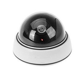 ELEAR™ White Dome Fake Dummy Security CCTV Camera Waterproof IR LED Flashing Red Light Outdoor Indoor Surveillance