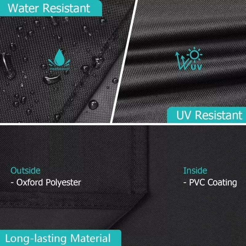 iCOVER 60in Offset Smoker Charcoal Pellet Grill Cover,600D Heavy Duty