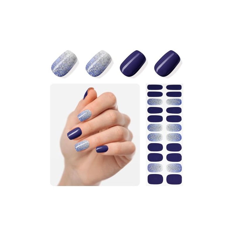 MOOYIYAN - Tiras de uñas brillantes, libres de rayos UV,