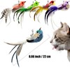 CATENEED Cat Feather Toys Refill, 5 Pieces Cat Wand Attachments
