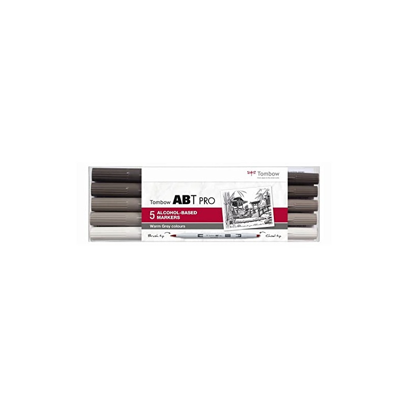 Tombow ABT PRO Alcohol-based Marker Pens Set of 5 -