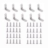Meiyea 10PCS L Bracket, Corner Bracket with Screws, Right Angle,