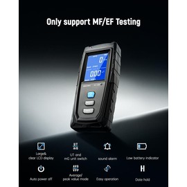 EMF Meter, ERICKHILL RT-100 [Ghost Hunting Tool] Rechargeable Digital Electromagnetic Field Radiation Detector, Handheld Digital LCD EMF Detector, Great Tester for Home EMF Check, Office, Outdoor, Adventure, Ghost Hunting emf detector
