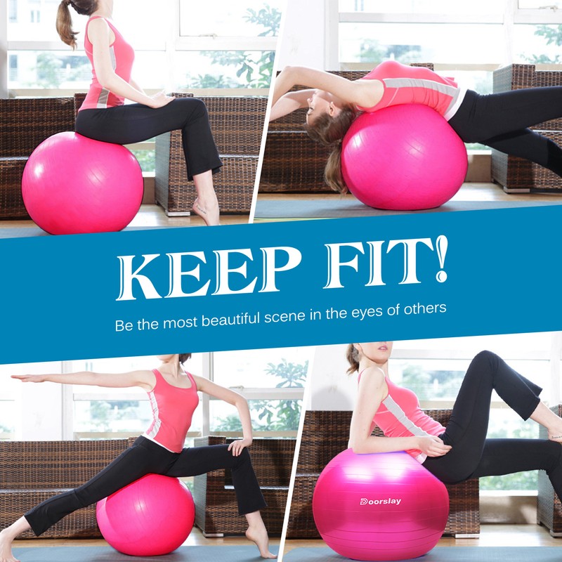Anti-burst Yoga Ball 55cm/65cm/75cm Stability Balance Ball Pilates Barre Physical