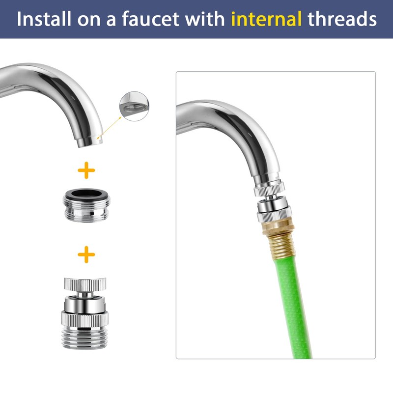 Faucet Adapter With Aerator, Sink Faucet To Garden Hose Adapter,