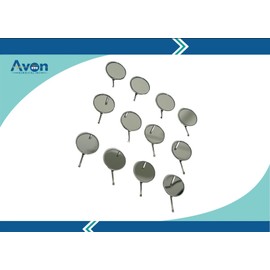 Oral Examination #5 Mouth Mirrors 12 Pack with Solid Knurled Grip Handle | Teeth Inspection Dental Stainless Steel Instruments