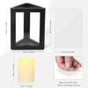 simpdecor Picture Frame,5x7inches Flameless Candles Three-Sided Photo Frame,Wooden Self Standing