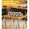 Burros Mesa De Trabajo Plegable 2pzs 1200kg Multiusos Carga Caballete