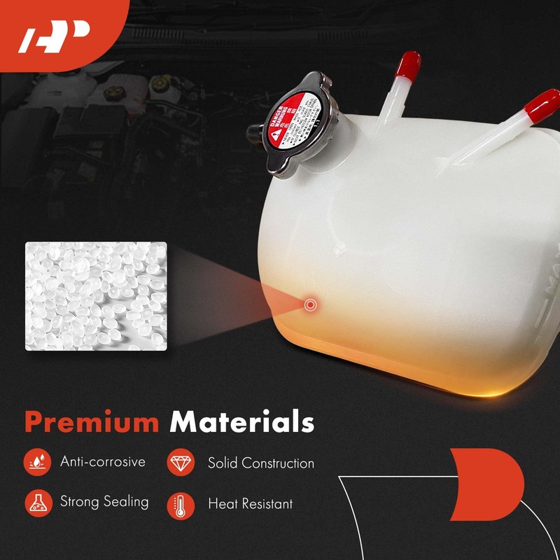 A-Premium Engine Coolant Overflow Recovery Reservoir Tank [with Cap &