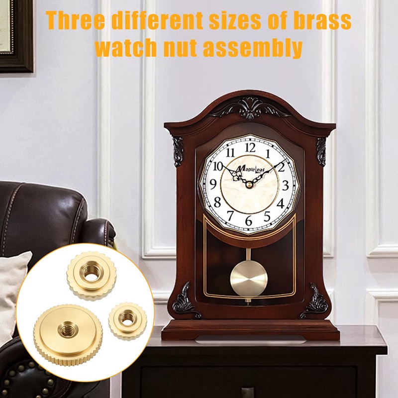 12 PCS Brass Clock Hand Nut Assortment, Clock Hand Assortment,