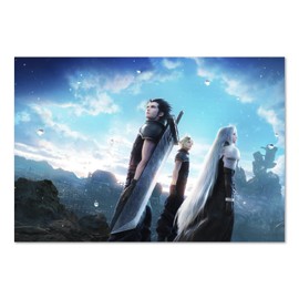 Final Fantasy VII (7) Remake Poster | Anniversary Key Art Cloud Strife Zack Fair and Sephiroth | Unframed Version (18x24)
