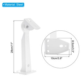PATIKIL Corner Security Camera Mounting 11 Inch, 1 Pack Universal Wall Corner Pole Mounting Bracket Steel Holder Stand Adapter, White