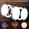 VESAUR 1X15X HD Lighted Makeup Mirror, 9" Large 5000mAh Rechargeable
