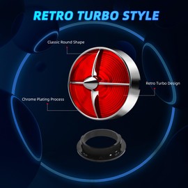 BOSYCY Motorcycle Turn Signal 3 1/4" Lens Covers 2 Pack, Retro Red Light Lense Rear Brake Taillight Lense Lamp Caps Universal for Harley Road King Electra Street Glide Heritage Softail Accessories