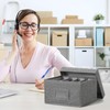Qozary Index Card Holder 4x6 - Index Card Box With