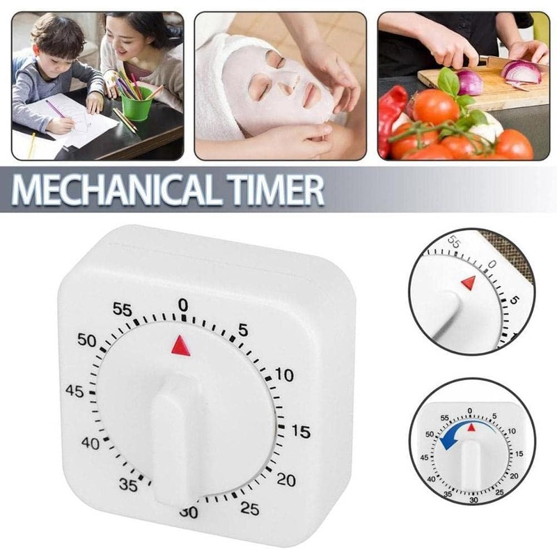 1PC 60 Minute Mechanical Kitchen Learning Timer with Loud Alarm