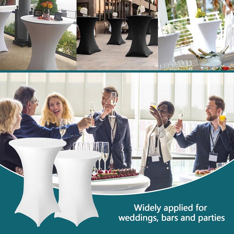 Granbest Cocktail Table Covers, Built-in Spandex, Square Corners, Standing Table