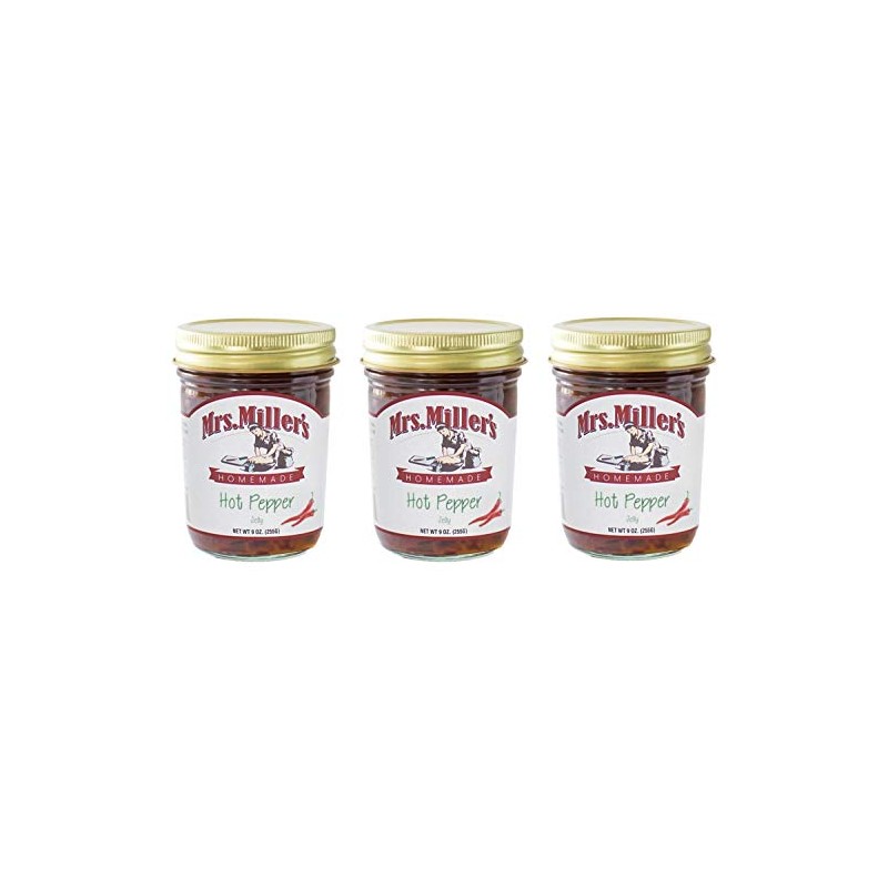 Mrs. Miller's Homemade Jelly, Hot Pepper, 9 OZ (Pack of