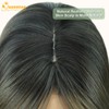 QUEENTAS Hair Topper 20Inch Straight Brown Synthetic Hair for Thinning