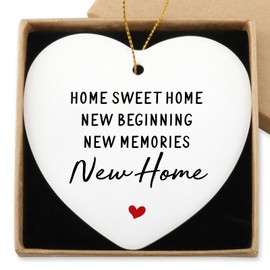 House Warming Gifts New Home Hanging Ornament Home Sweet Home New Home Gift Ideas Housewarming Gifts for Women Couple Family Neighbor House Decorations for Home Christmas Heart Ornament