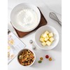 Large Ceramic Mixing Bowls, White Kitchen Bowls (1QT/2.3QT/4.6QT), Set of