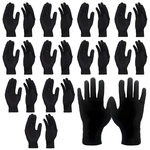 24Pcs Black Cotton Gloves, Cotton Gloves For Dry Hand, Eczema