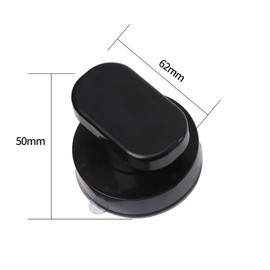 YIDELAI - Suction Cup Door Handle, Glass Door Handle, Refrigerator, Drawer, Bathroom, Suction Cup armrest, Bathtub Shower Handle, Kitchen Drawer Cabinet Handle Suction Cup (Small Black)