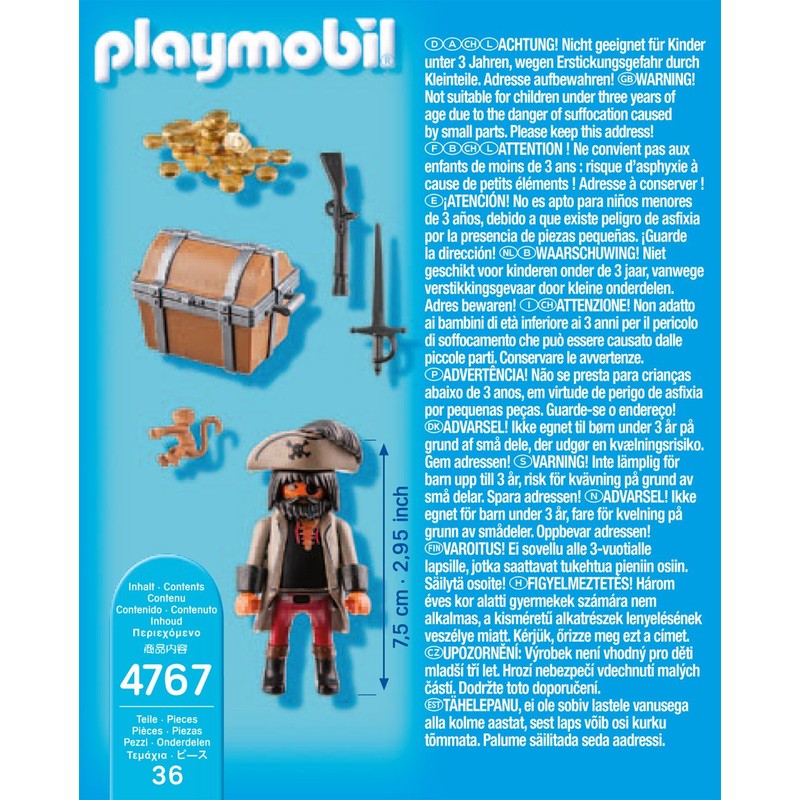 Playmobil Gloomy Pirate with Treasure Chest 4767