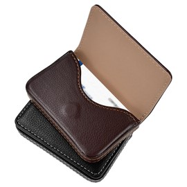 CODIRATO 2 PCS Business Card Holder, PU Business Card Holder Business Name Card Organizer Luxury Multi Card Case Business Name Card Case Credit Card ID Holder for Men & Women (Black/Brown)