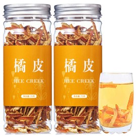 Hee Creek Dried Tangerine Peel 4.94oz/140g Dried Orange Peel,Dried Tangerine Peel Strip,Orange peel strips,Chen Pi Si,陈皮丝 橘皮茶 新会陈皮