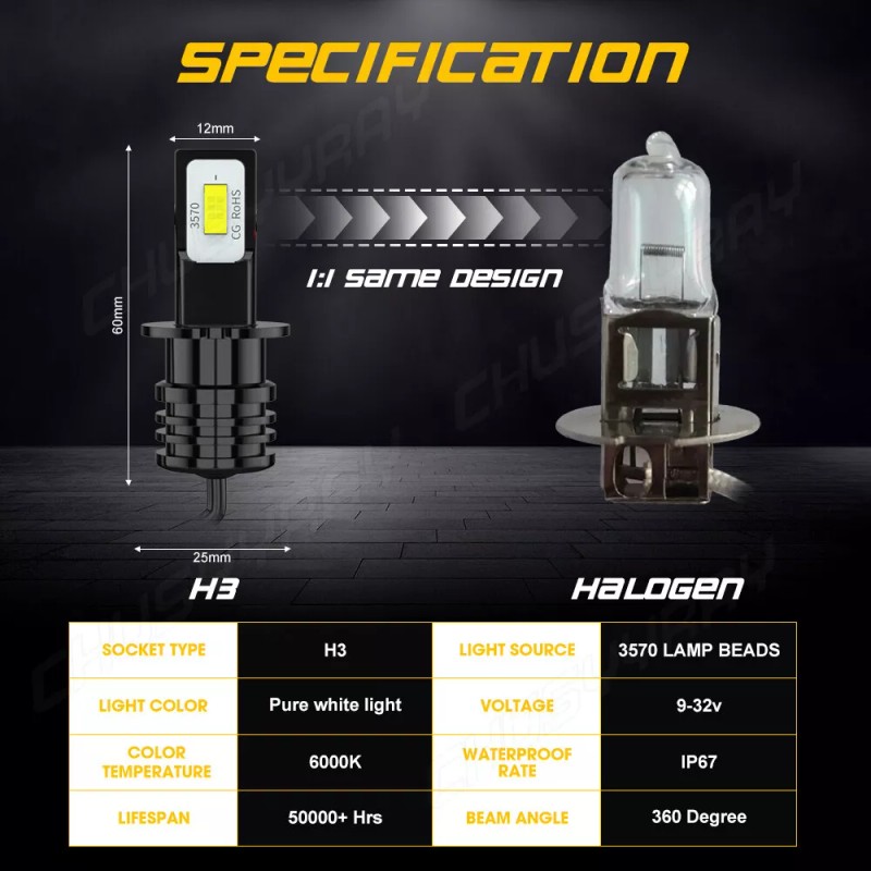 CHUSYYRAY For Lexus IS300 2003-2005 6pcs HID/LED Headlight High Low+Fog