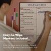 Magnetic Whiteboard Fridge Calendar Meal Planner and Shopping List White