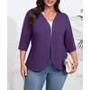 POSESHE Womens Plus Size Cardigan Sweater Short Sleeves Lightweight Knit