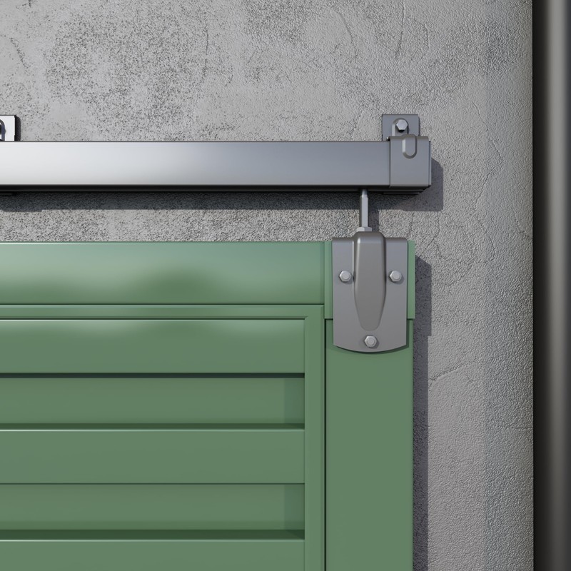 10FT Heavy Duty Box Rail Exterior Sliding Barn Door Hardware