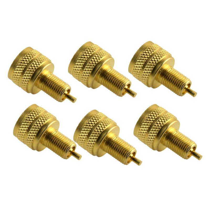 figatia 6Pcs Professional Solid Brass External Tire Bore Valve Reducer