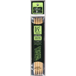 Clover 72690 Bamboo Double Point Knitting Needles 7 in. 5-Pkg-Size 9