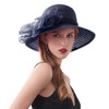 Naimo Women's Organza Church Kentucky Derby Fascinator Hat Elegant Bow