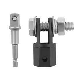 Scissor Jack Adapter with 1/2" Connector,Scissor Jack Drill Adapter for Use with 1/2" Impact Drills/Ratchet Sleeve/13/16 Lug Wrench,Universal Jacks Socket Adapters for Hand Drill