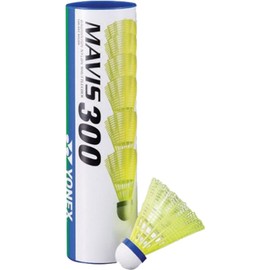 YONEX Mavis 300 Shuttle Medium Blue Speed Badminton Shuttlecock Yellow Tube Of 6