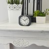Seiko Kyoda Bedroom Alarm Clock, Metallic Black