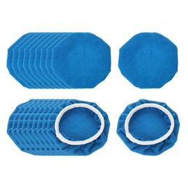 sourcing map 10pcs Car Polisher Bonnet Buffing Pad Micro-Fiber Polishing Buffing Pad Cover for 7"-8" Car Buffer Bonnets Polisher, Dark Blue