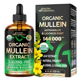 Nutra Harmony Mullein Apoyo Respiratorio Y Pulmones 120ml Sin Sabor