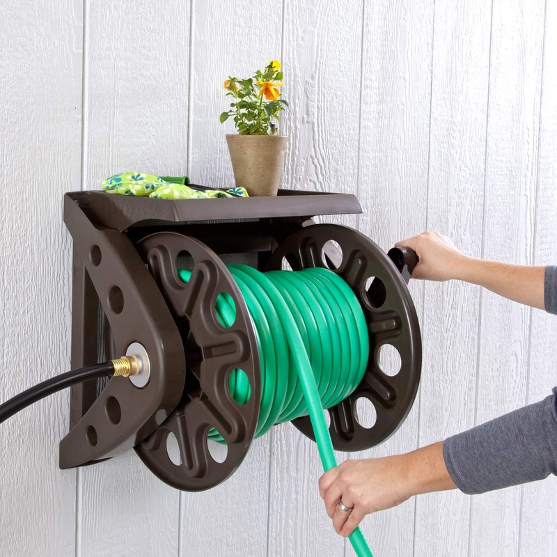 Liberty Basics 512 Wall Mounted Hose Reel with Shelf