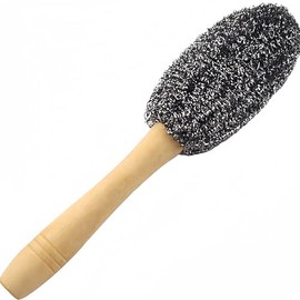 WJTZLBNSUY Kitchen Wire Cleaning Brush Wire Brush Long Handle Cleaning Brush (Wooden 23cm)