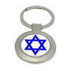 Giftshop UK Star Of David Jewish Keyring, Silver tone metal