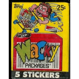 Wacky Packages 6 Sealed Packs of Stickers 1990