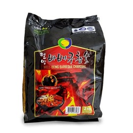 Natural wellness barbecue charcoal 2kg bag charcoal camping barbecue charcoal ignition charcoal pension meat charcoal 2ea