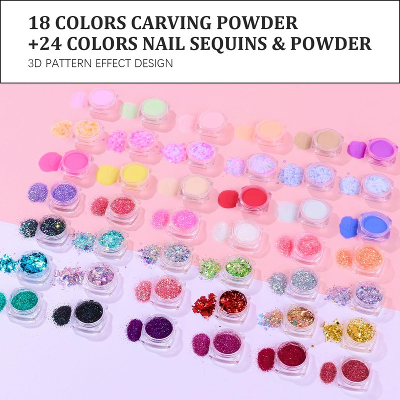Acrylic Nail Kit for Beginners: Professional Acrylic Powder Set with