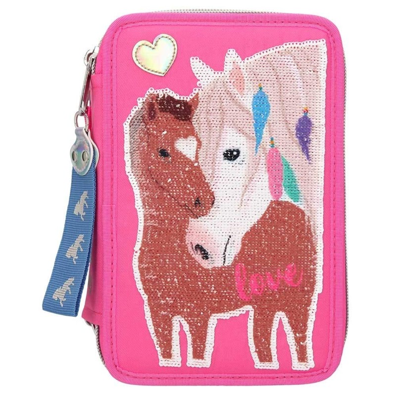 Depesche Miss Melody Love 10529 Pencil Case 3 Compartments with