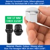 Wheel Bolt and Nut Caps Set, 21 Pieces, for 17